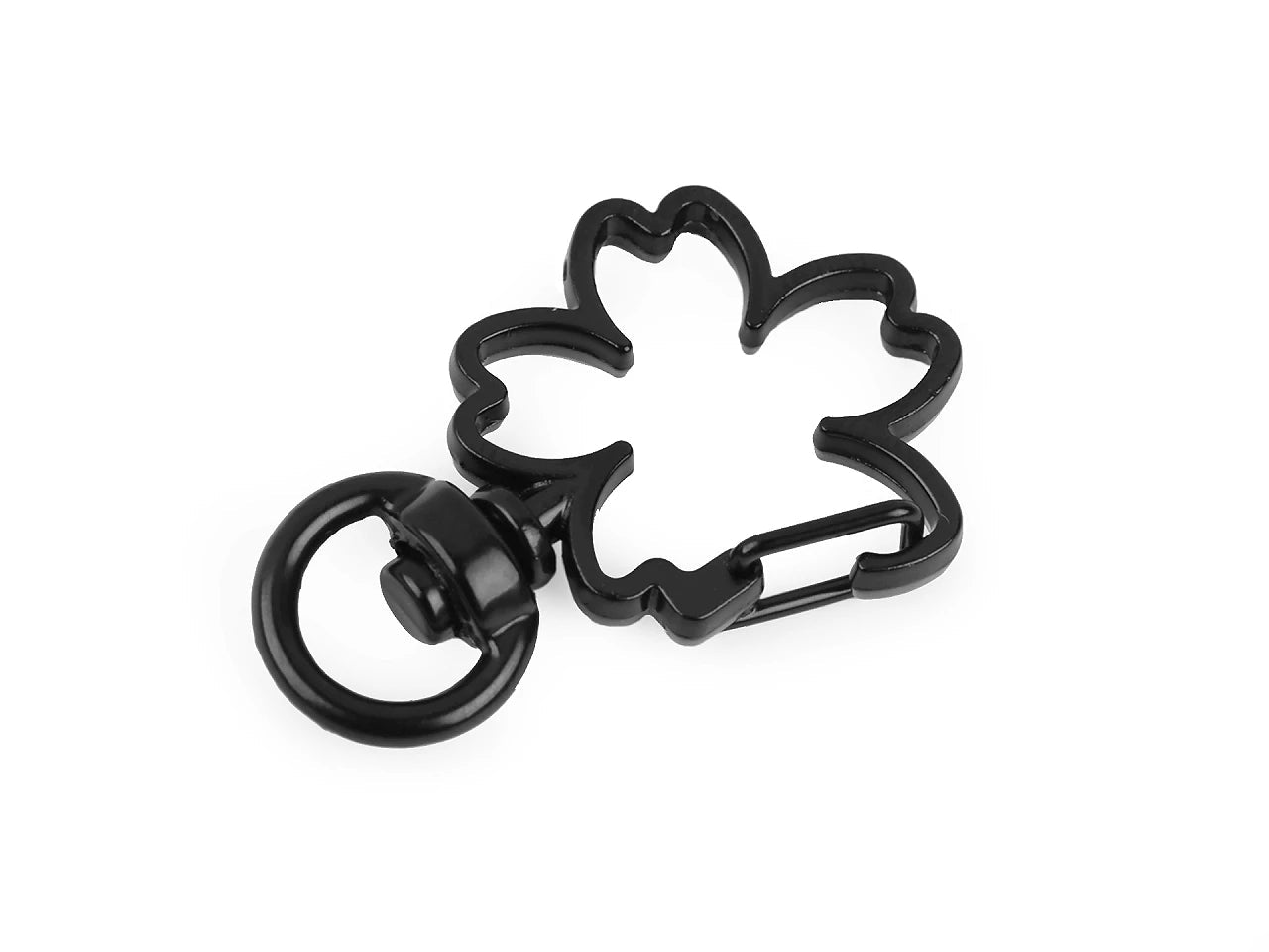 Bild mit Metallkarabiner „Vierblattklee“, 8 mm, 2 Stück im Set – erhältlich bei Šarlotes audumi