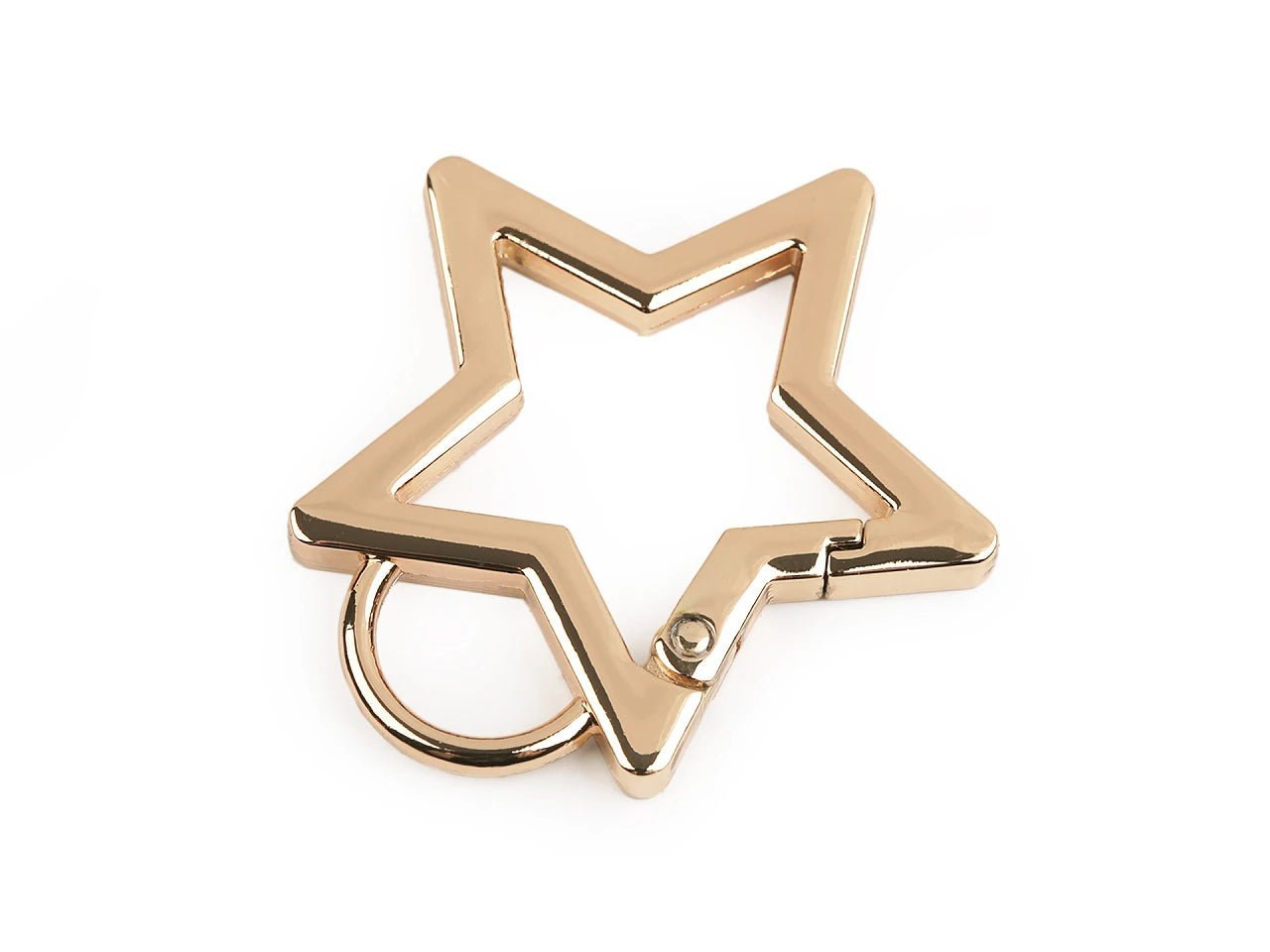 Attēls ar Metāla karabīne zvaigznes formā – 12 mm|dažādu toņu – pieejams Šarlotes audumi