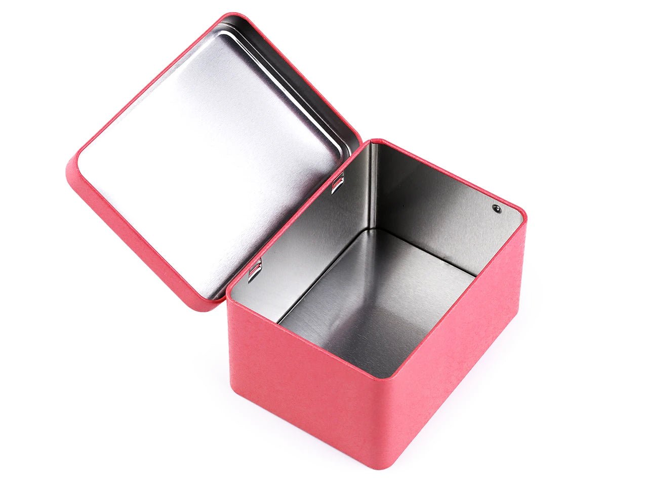 Metallkästchen in Rosa mit Deckel zur Aufbewahrung von Beschlägen, Knö – Šarlotes audumi