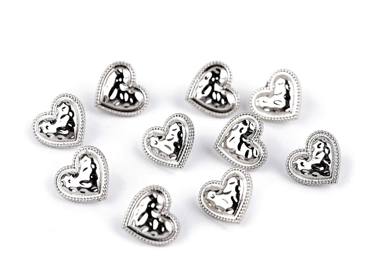 Attēls ar Metāla pogas uz kājiņas 11 mm - zelta vai sudraba – pieejams Šarlotes audumi