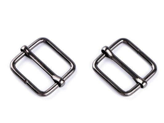 Attēls ar Metāla regulators 20x20 mm - melns hromēts (komplektā 10 gab) – pieejams Šarlotes audumi