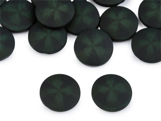 Attēls ar Mēteļu un jaku pogas ar samta efektu | 21 mm, 25 mm, 30 mm| tumši zaļas – pieejams Šarlotes audumi