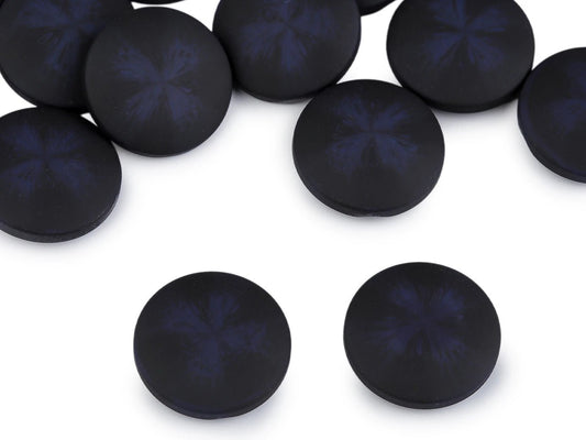 Attēls ar Mēteļu un jaku pogas ar samta efektu | 21 mm, 25 mm, 30 mm| tumši zilas – pieejams Šarlotes audumi