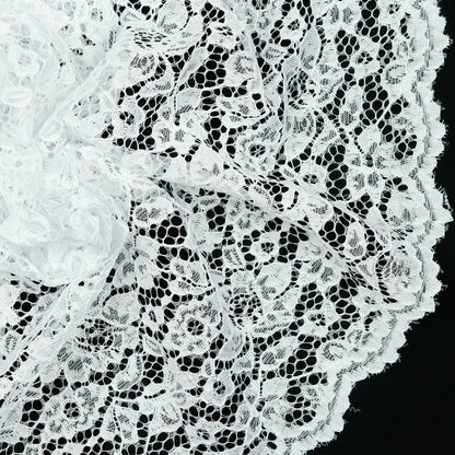 Mežģīņu audums - balts 130 g/m²