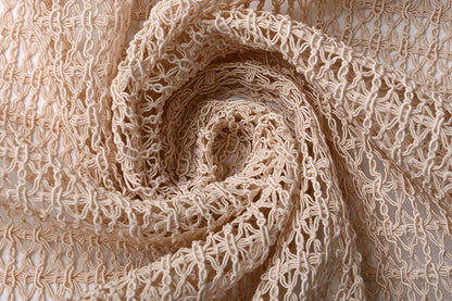 Tissu en dentelle beige 345 g/m²