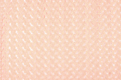 Tissu en dentelle - rose pêche avec accents dorés 170 g/m²