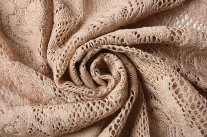 Tissu en dentelle - rose poudré 220 g/m²