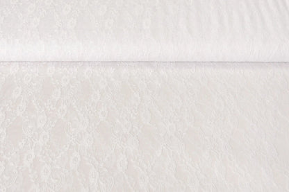 Tissu dentelle fin - blanc 50 g/m²