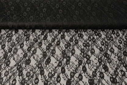 Tissu en dentelle fin - noir 50 g/m²