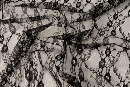 Tissu en dentelle fin - noir 50 g/m²
