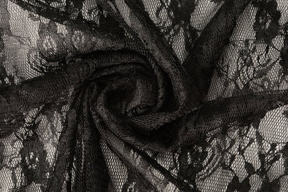 Tissu en dentelle fin - noir 50 g/m²