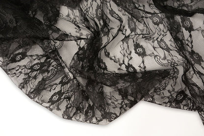 Tissu en dentelle fin - noir 50 g/m²