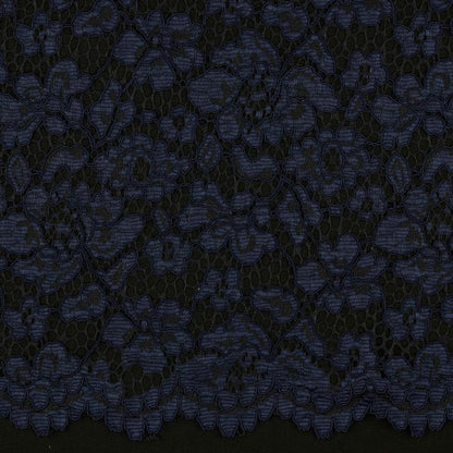 Mežģīņu audums - tumši zils 130 g/m²