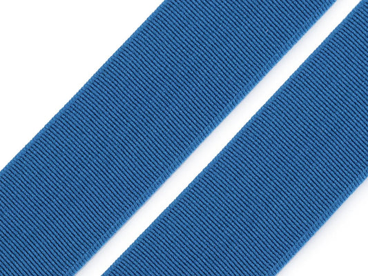 Attēls ar Mīksta gumija 25 mm | Elastīga gumija apģērbu šūšanai - zila – pieejams Šarlotes audumi