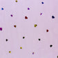 Attēls ar Mīksts tills ar sirsniņām uz lillā fona 40 g/m² – pieejams Šarlotes audumi