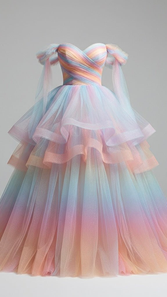 Attēls ar Mīksts tills ombre oranžs/zils 15 g/m² – pieejams Šarlotes audumi