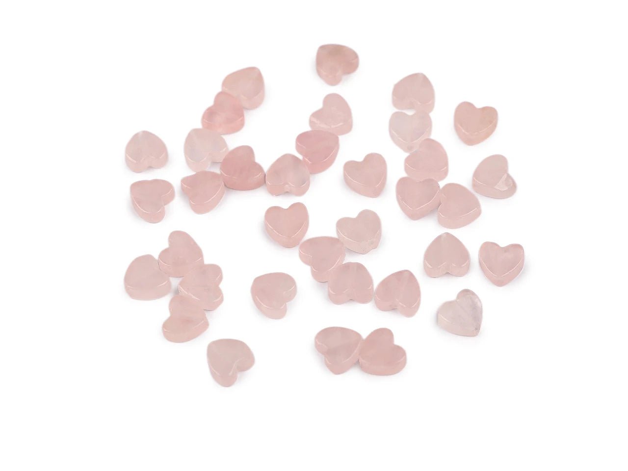 Attēls ar Minerāla un stikla sirds formas pērlītes Ø6 mm 35 gab.|dažādu toņu – pieejams Šarlotes audumi