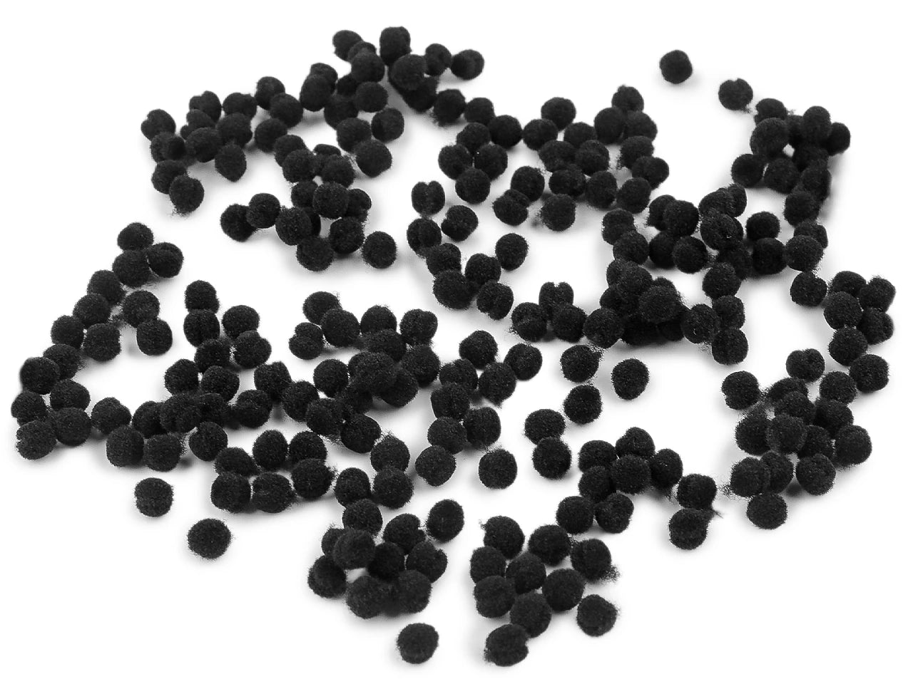 Attēls ar Mini pomponi Ø4 mm | Balti | 2000 gabali iepakojumā|dažādu toņu – pieejams Šarlotes audumi