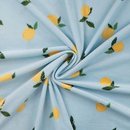 Image de polaire Minky (lisse) - citrons 220 g/m² – disponible chez Šarlotes audumi