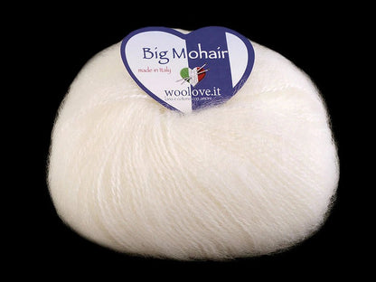 Mohair yarn - WOOLOVIT.IT 100 m 25 g - white #1