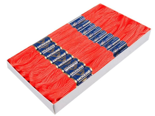 Image de fil mouliné corail vif 8 m 3262 – disponible chez Šarlotes audumi