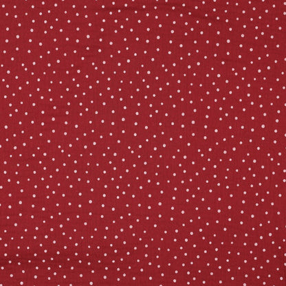 Image avec mousseline à pois sur fond rouge foncé 125 g/m² – disponible chez Šarlotes audumi