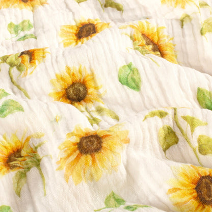 Image of Muslin - sunflowers 120 g/m² – available at Šarlotes audumi