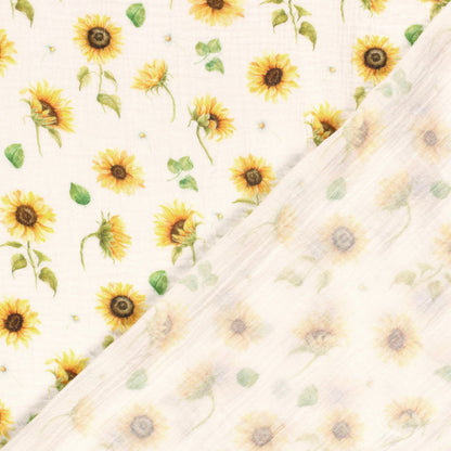 alt
Image of Muslin - sunflowers 120 g/m² – available at Šarlotes audumi