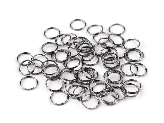 Attēls ar Nerūsējošā tērauda savienojošie gredzeni (split rings) Ø12 mm 20 g – pieejams Šarlotes audumi
