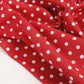 Premium 100% cotton fabric - dots on red 115 g/m²