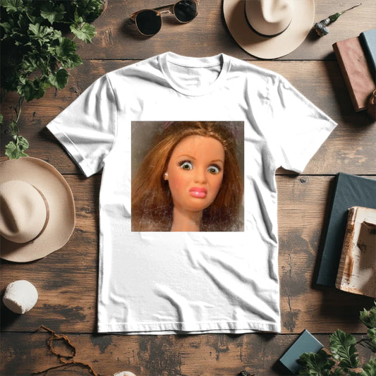 Bild mit vintage T-Shirt aus Bio-Baumwolle „Seriously?“ – online erhältlich bei Šarlotes audumi