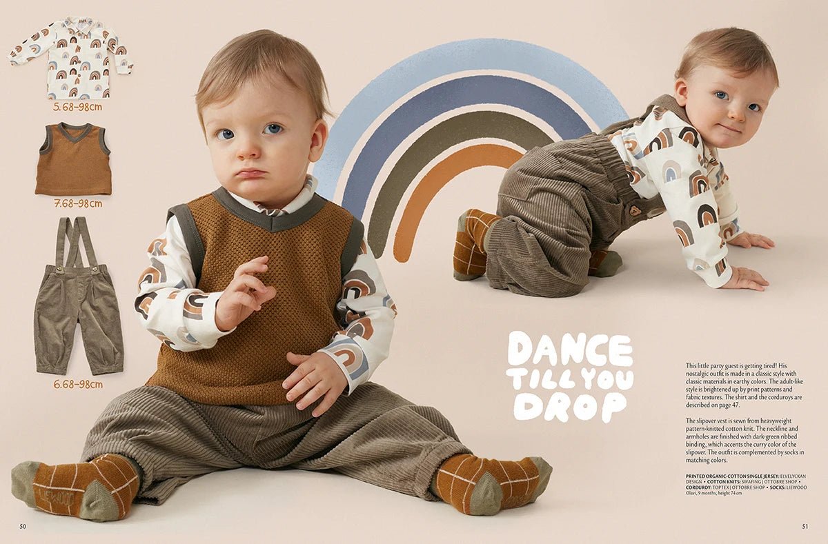 Attēls ar OTTOBRE design Kids Ziema– bērnu apģērbu piegrieztņu žurnāls angļu valodā – pieejams internetā Šarlotes audumi