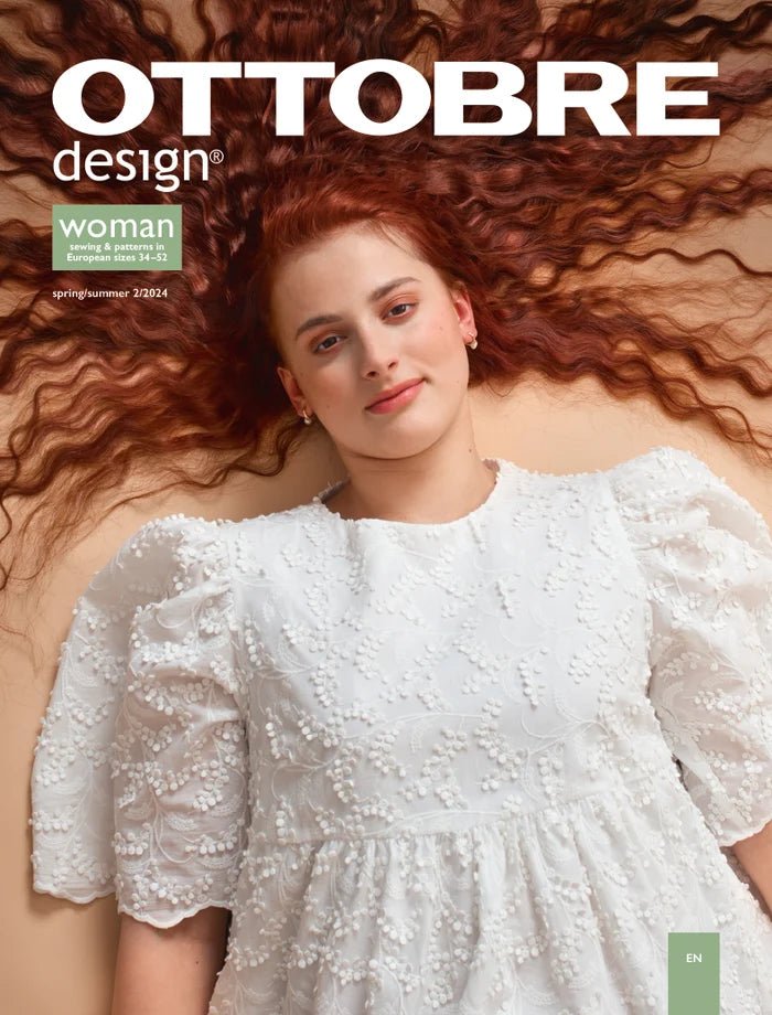 Bild von OTTOBRE design Woman 2/2024 – Schnittmusterzeitschrift für Damenbekleidung auf Englisch – online bei Šarlotes audumi erhältlich