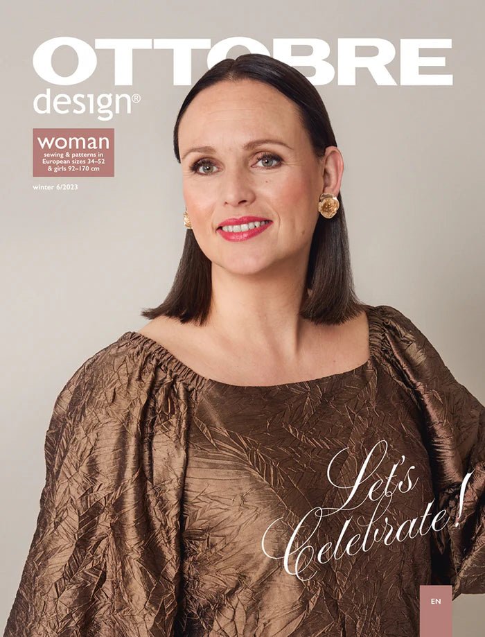Abbildung von OTTOBRE design Woman 6/2023 – englischsprachige Schnittmusterzeitschrift für Damenmode – online bei Šarlotes audumi erhältlich