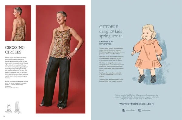 Abbildung von OTTOBRE design Woman 6/2023 – englischsprachige Schnittmusterzeitschrift für Damenmode – online bei Šarlotes audumi erhältlich