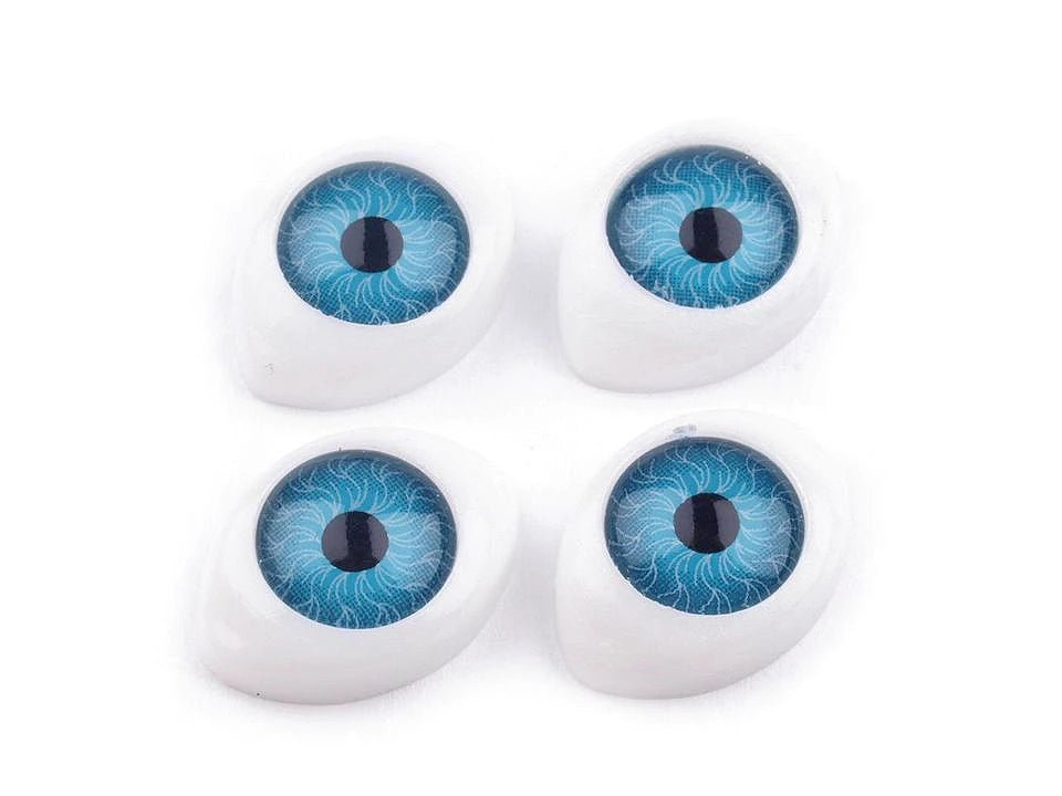 Attēls ar Ovālas plastmasas acis 12x17 mm – pieejams Šarlotes audumi