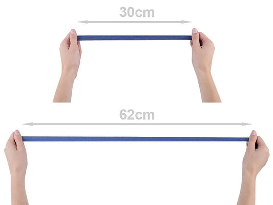 Attēls ar Pārlocītā gumija–1,6 cm rudzupuķu zila ar spīdumu – pieejams Šarlotes audumi