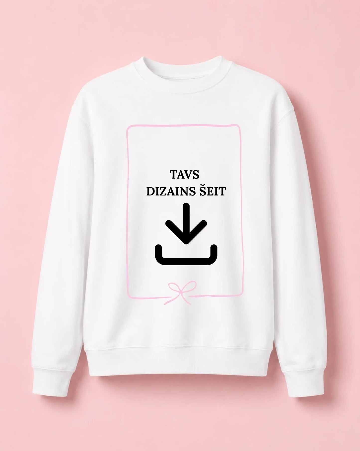 Image d’un sweat personnalisé avec votre design – disponible en ligne chez Šarlotes audumi