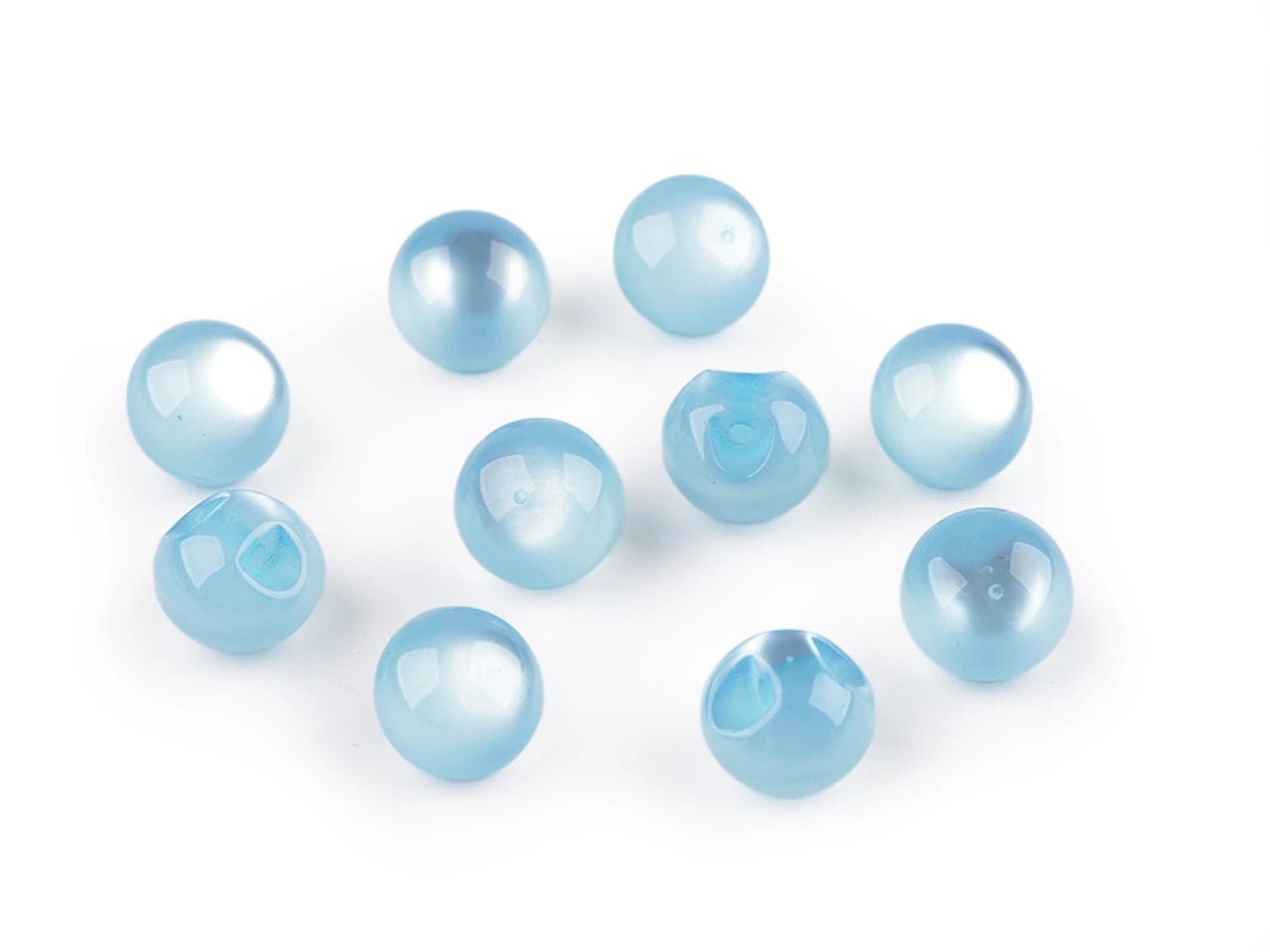 Image de boutons à coudre en perle / « œil de chat », 11 mm – disponible chez Šarlotes audumi