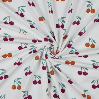 Jersey fin en coton - cerise 200 g/m²