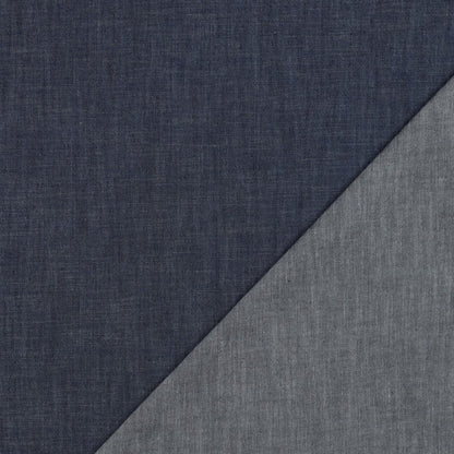 Image avec tissu denim fin pour robes, chemises - bleu indigo foncé 135 g/m² – disponible chez Šarlotes audumi