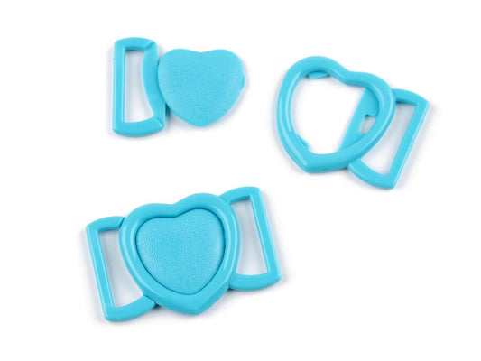 Image avec fermoir en plastique - clip 20 mm - turquoise (lot de 2) – disponible chez Šarlotes audumi