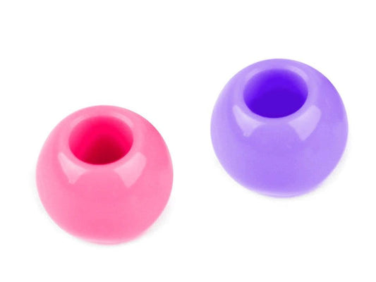 Image of 8×10 mm plastic beads in pastel colors – mix – available at Šarlotes audumi