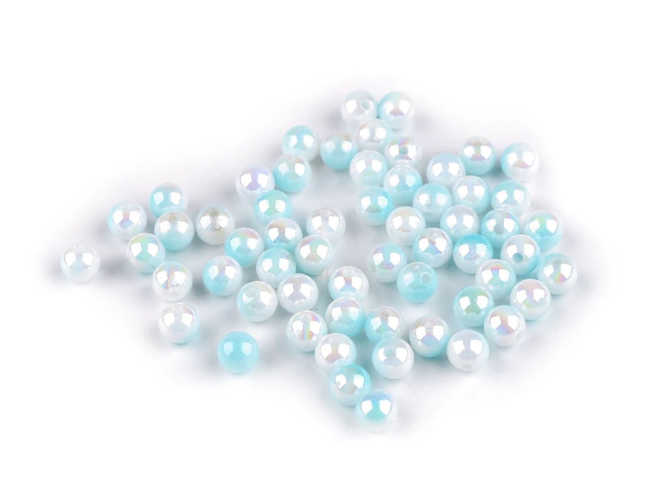 Image de perles en plastique à effet nacré Ø8 mm 20 g | tons variés – disponible chez Šarlotes audumi