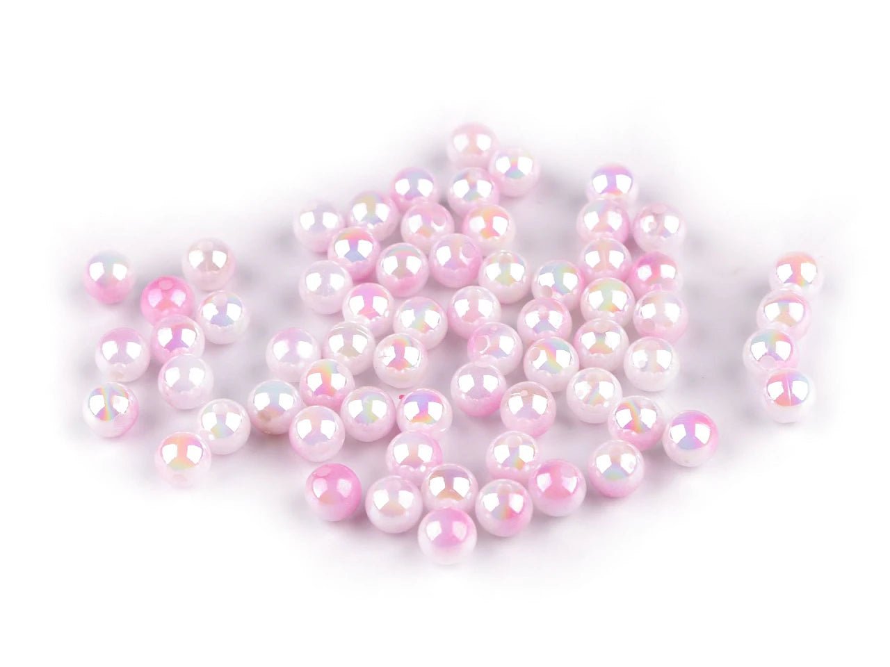 Image de perles en plastique effet nacré Ø8 mm 20 g | tons variés – disponible chez Šarlotes audumi