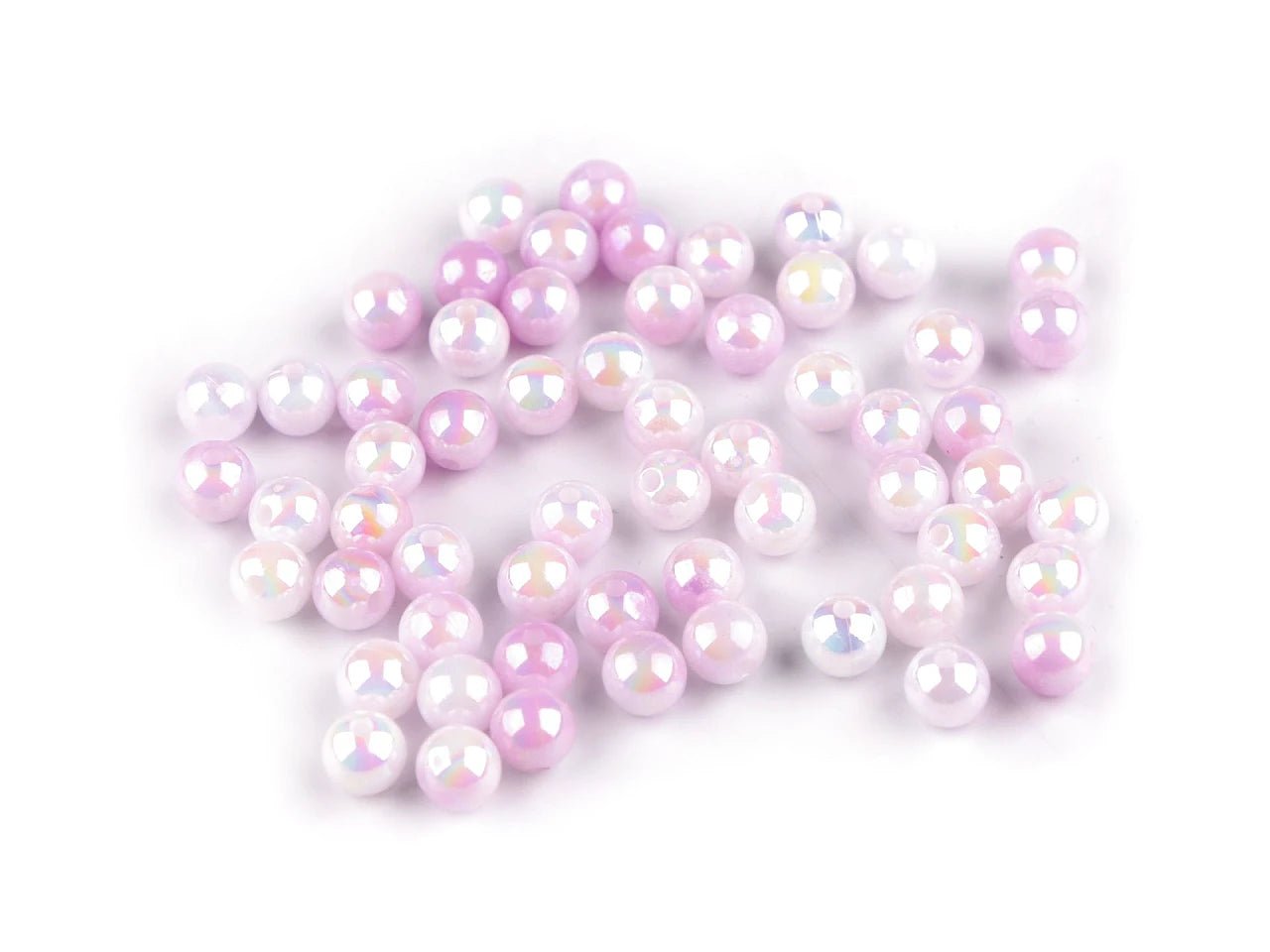 Perles en plastique à effet nacré Ø8 mm 20 g | nuances variées – disponible chez Šarlotes audumi