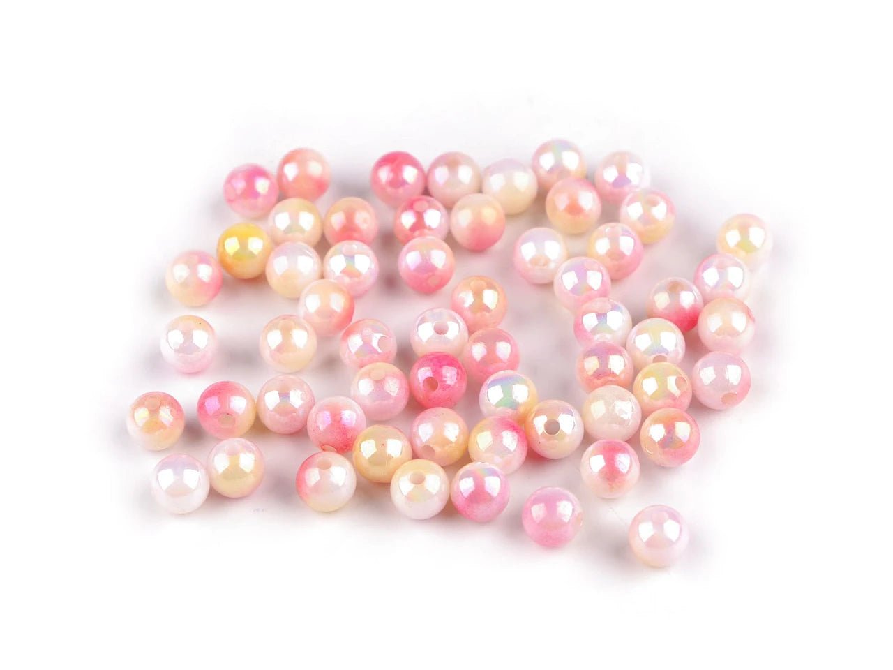 Image de perles en plastique effet nacré Ø8 mm 20 g | différentes teintes – disponible chez Šarlotes audumi