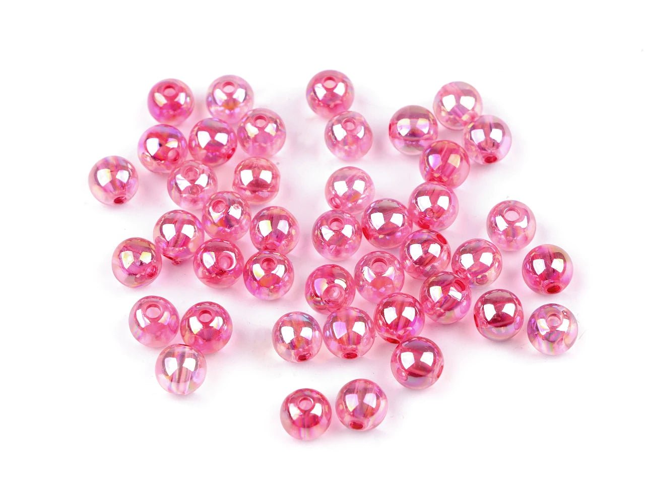 Attēls ar Plastmasas pērlītes Ø8 mm 10 g | dažādu toņu – pieejams Šarlotes audumi