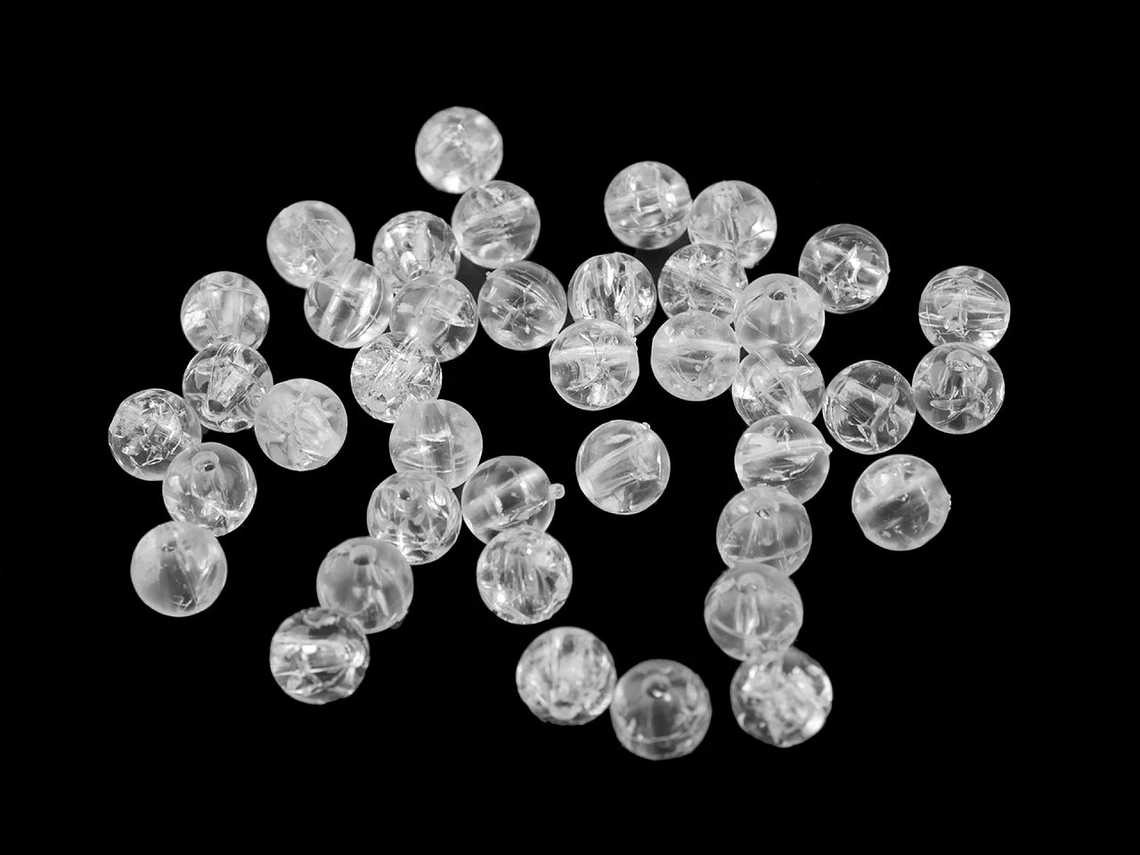 Plastmasas pērlītes Ø8 mm 30 g| dažādu toņu