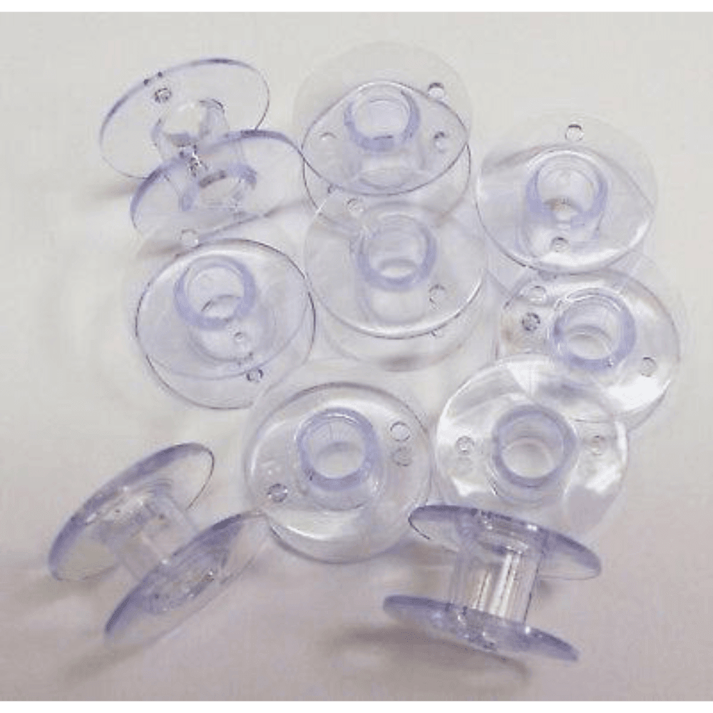 Image avec bobine en plastique pour machines à coudre Singer Ø 19 mm, lot de 3 pièces – disponible chez Šarlotes audumi